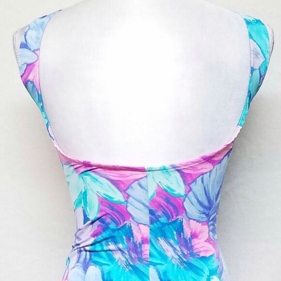 VINTAGE 60s Sandcastle Pastel Floral Swimsuit - Picture 9 of 11